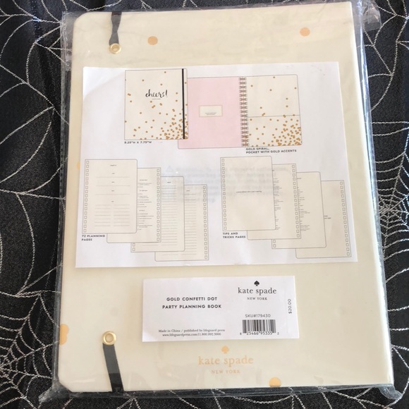New! Kate Spade Confetti Party Planning Book - Picture 5 of 7